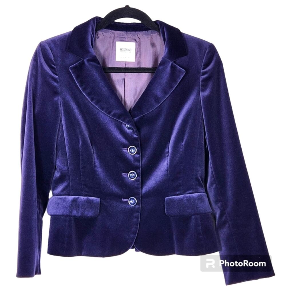 Moschino Purple Velvet Blazer SZ 4